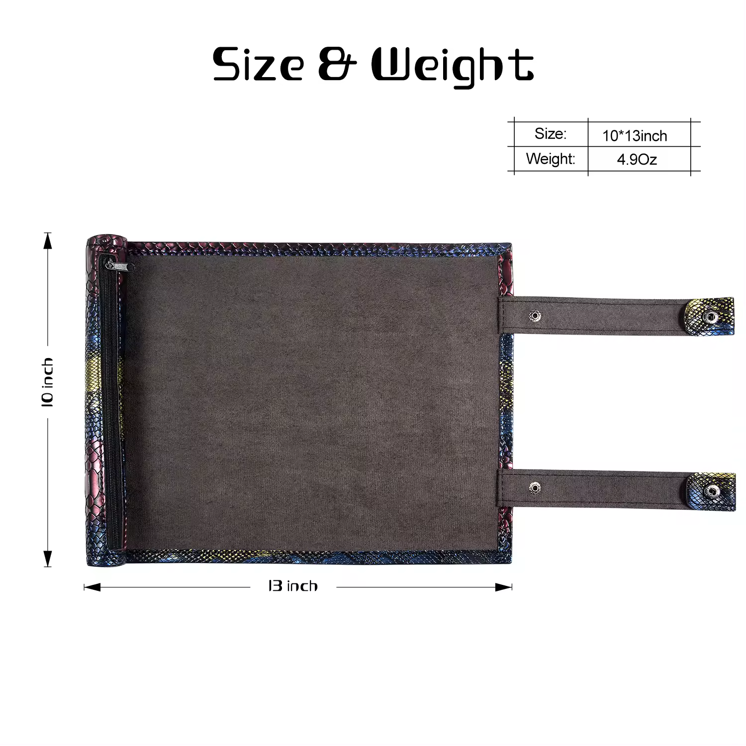 PU Leather Dice Roll Mat (Brown/Grey Mat) - Image 3