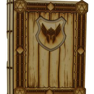 Class Shield Tome: Customisable Wooden Dice Storage Box