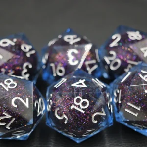33mm D20 Chonk Sky Blue Mixed Mica Liquid Core
